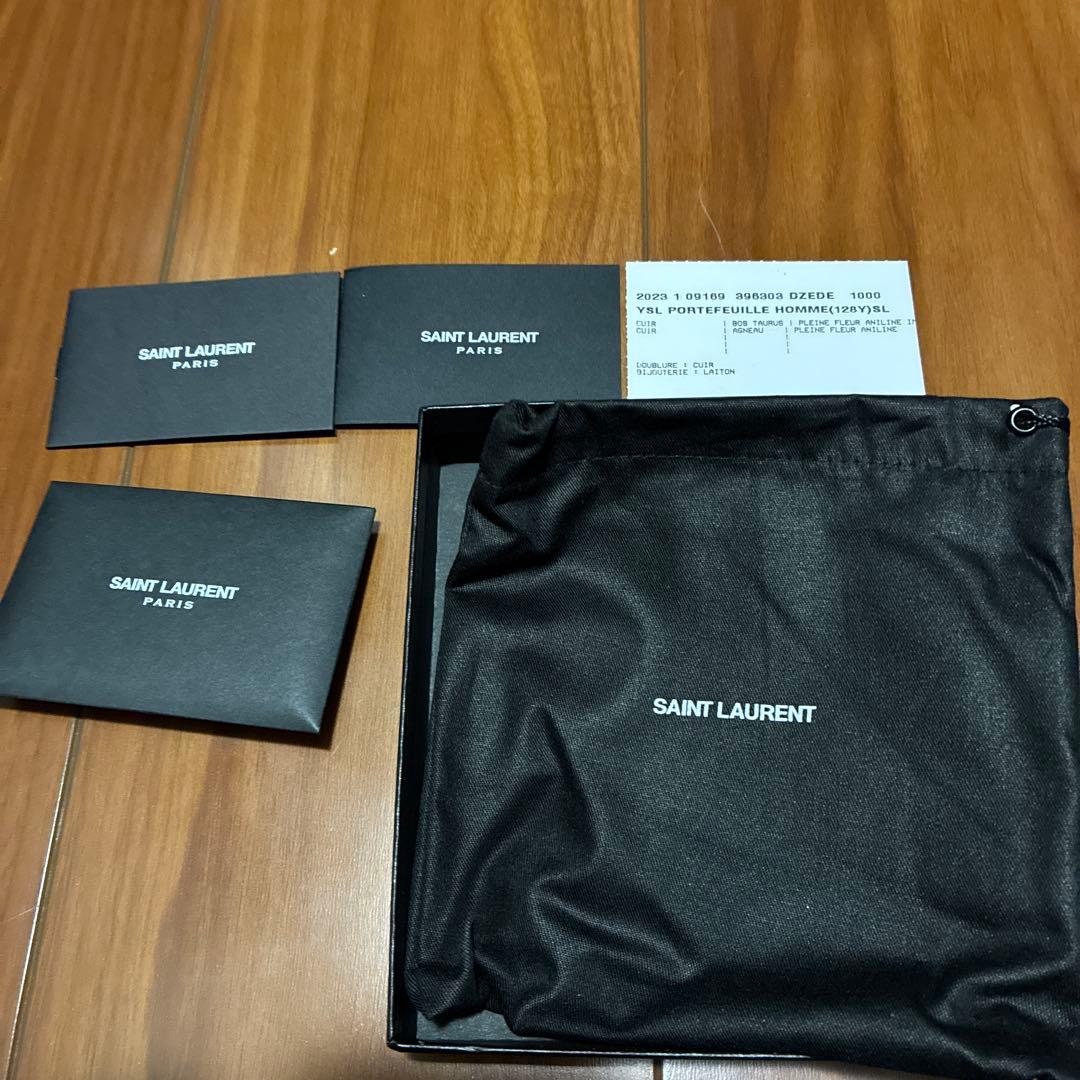 SAINT LAURENT 二つ折り財布 ブラック