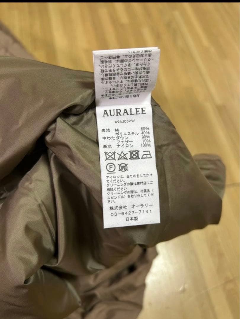 ジャケット・アウター AURALEE LIGHT FINX POLYESTER DOWN JACKET