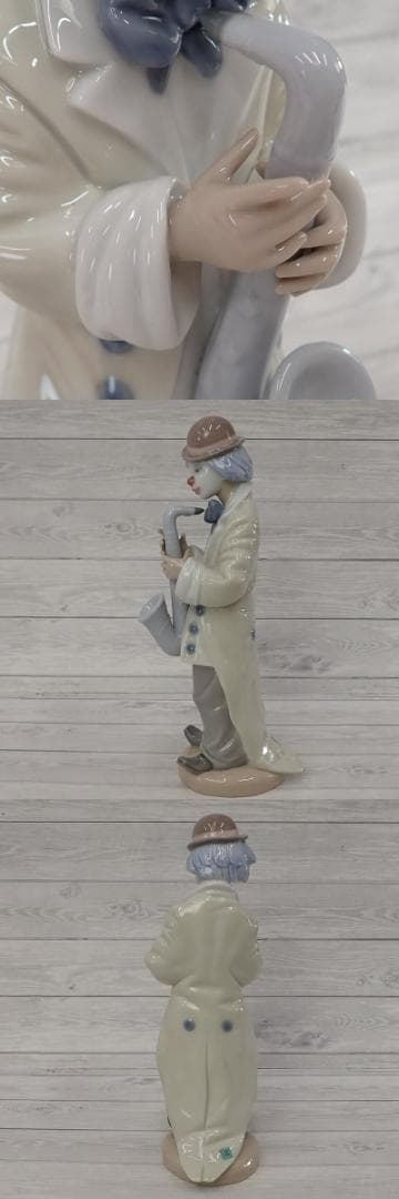 RU-6181リヤドロフィギュリン　ピエロ　2体 サックス　バイオリン音楽隊