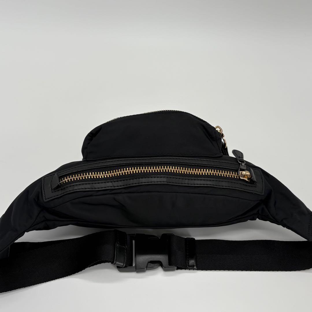 美品✨トリーバーチ ウエストポーチ ボディバッグ ナイロン ゴールド金具 黒