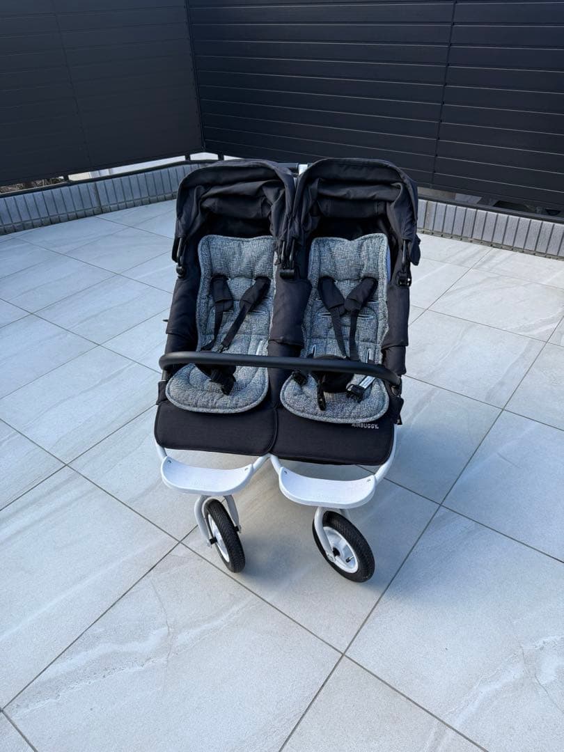 AIRBUGGY ダブルベビーカー ブラック/グレー