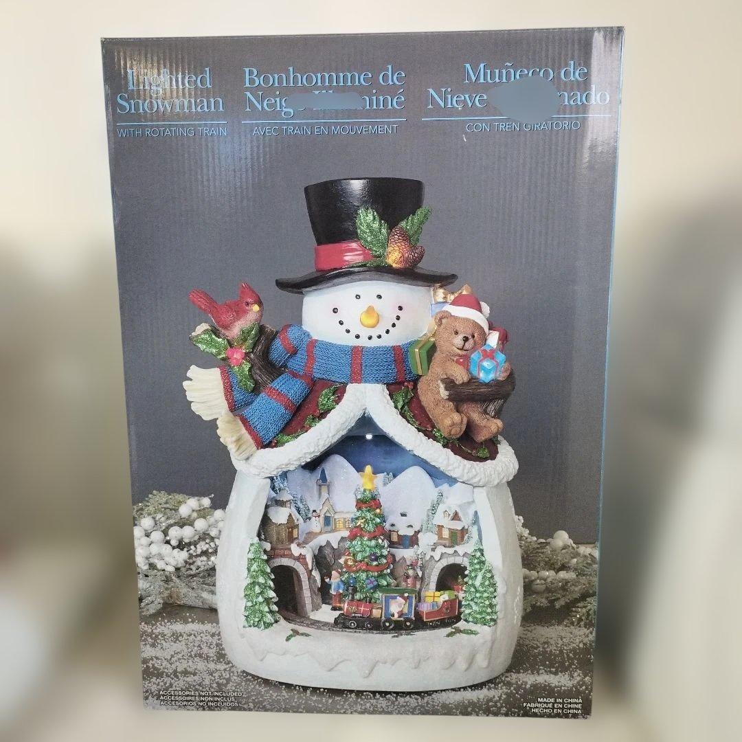 コストコ スノーマン オルゴール 置き物 外箱付き 大型 クリスマス