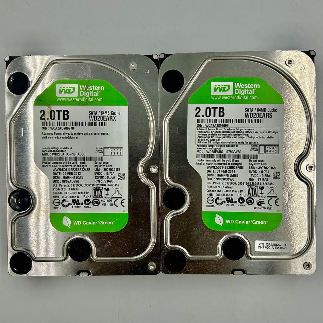 ■HDD2台(2TB x 2)セット■合計4TB■