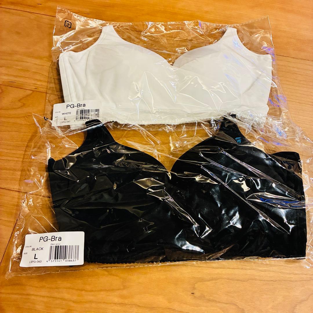 PG-Bra ホワイト・ブラック 2色セット Lサイズ