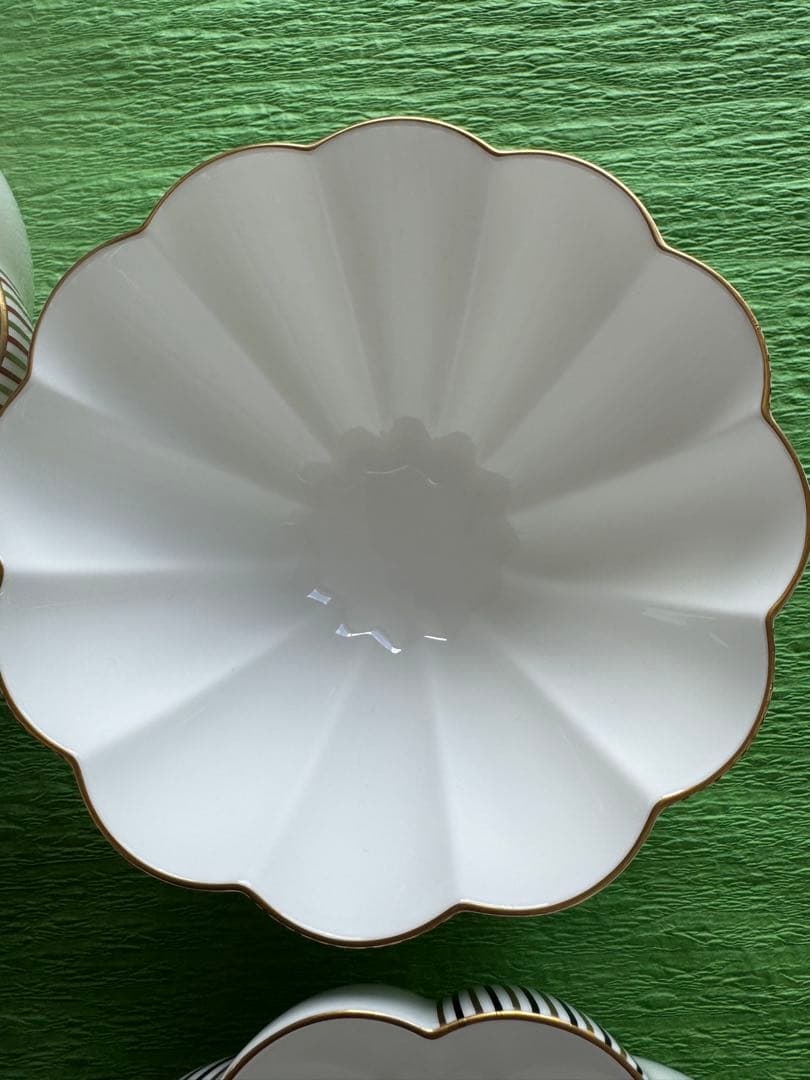 ニッコー　金沢コレクション　菊型ボウル　4客セット　レッド　ブルー
