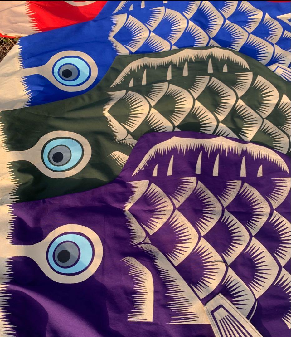 歌川広重「名所江戸百景 水道橋駿河台」手染め鯉のぼり　青　1.5mセット鯉のぼり