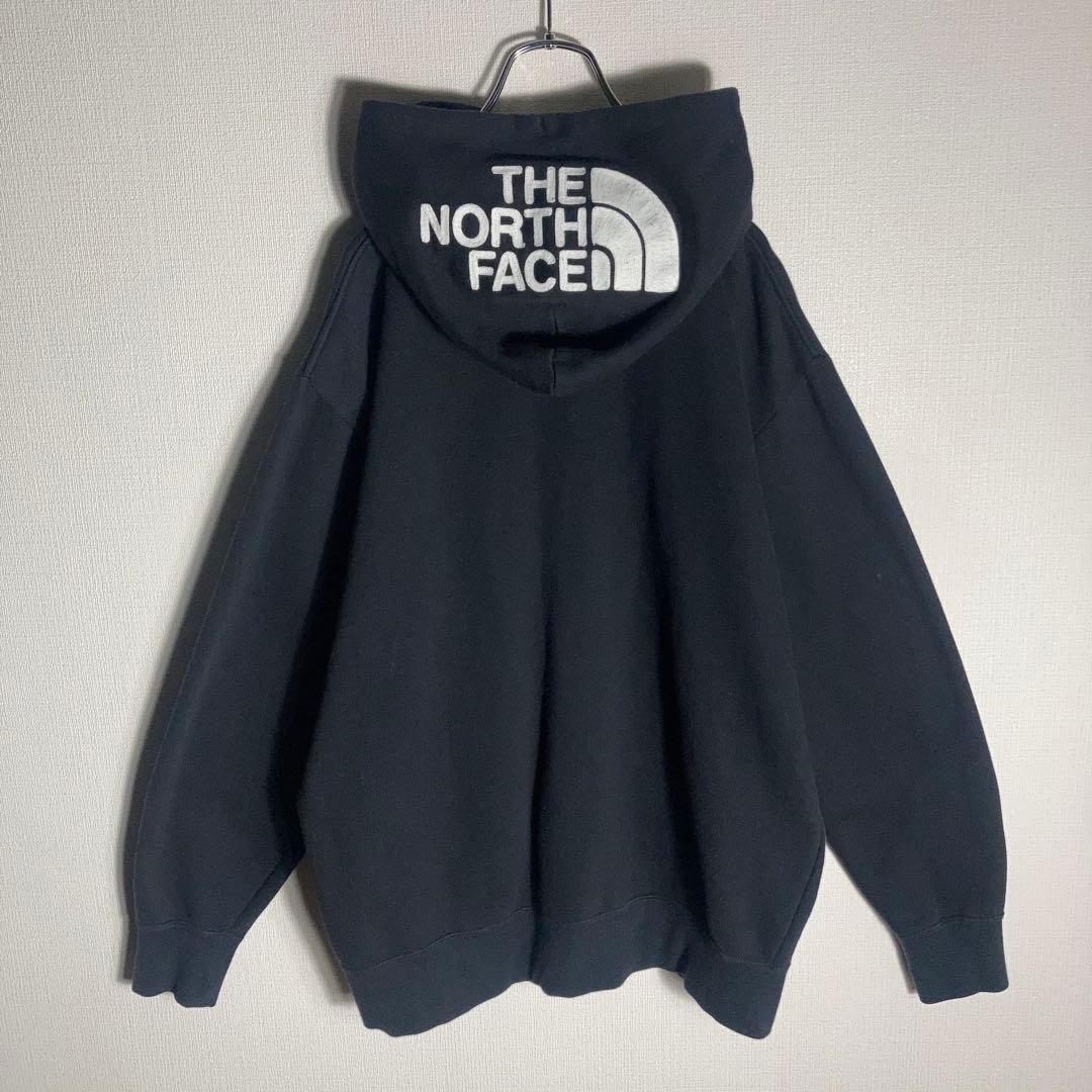 THE NORTH FACE フルジップパーカー フードロゴ 黒 XL.