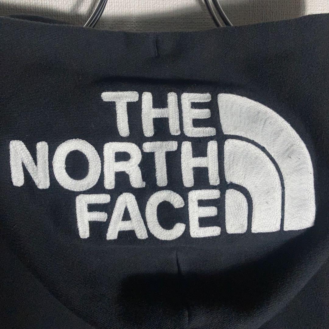 THE NORTH FACE フルジップパーカー フードロゴ 黒 XL.