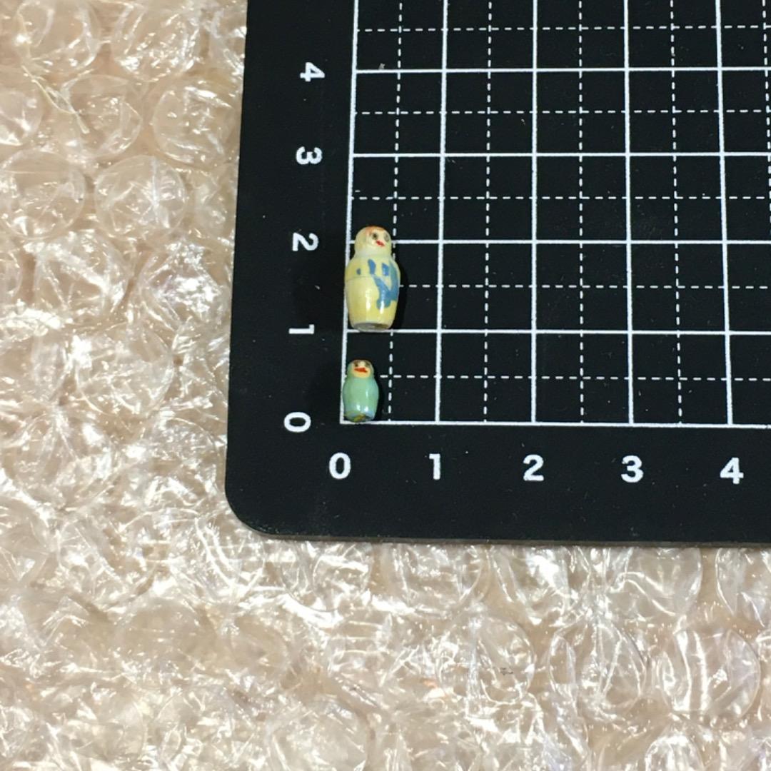 [美品] 希少 手描き青花柄 木製マトリョーシカ 表情違い30体揃い