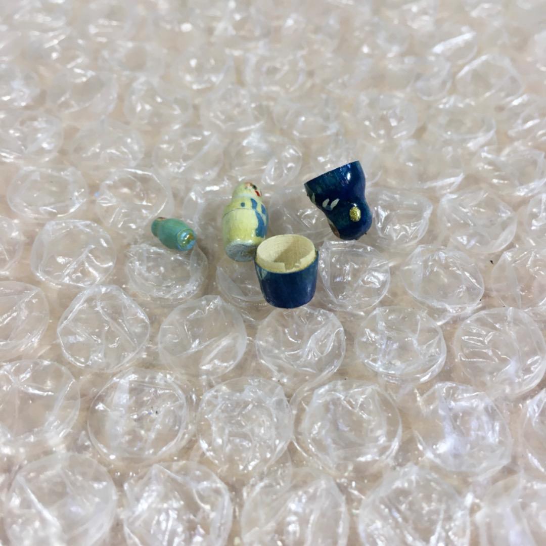 [美品] 希少 手描き青花柄 木製マトリョーシカ 表情違い30体揃い