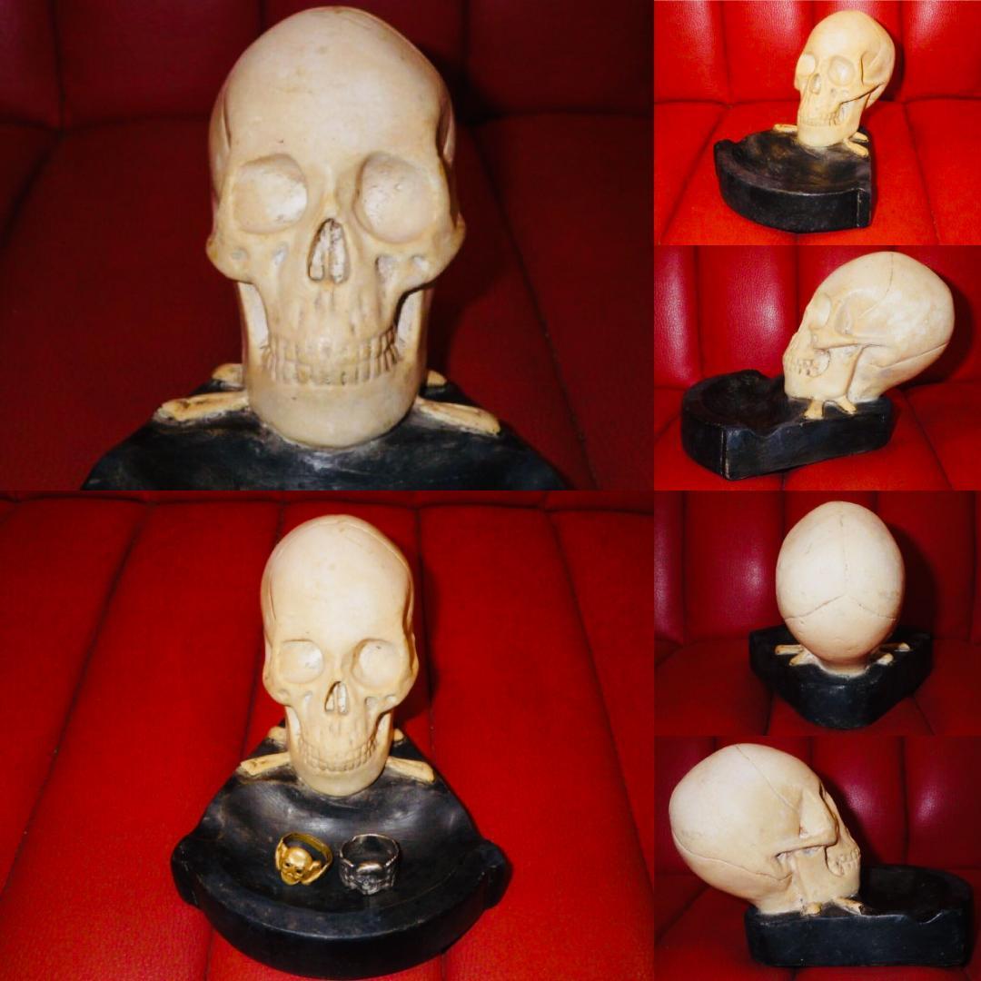 ビンテージ★スカル★灰皿★ドクロ★ガイコツ★アート★置物★小物入れ★髑髏★骸骨