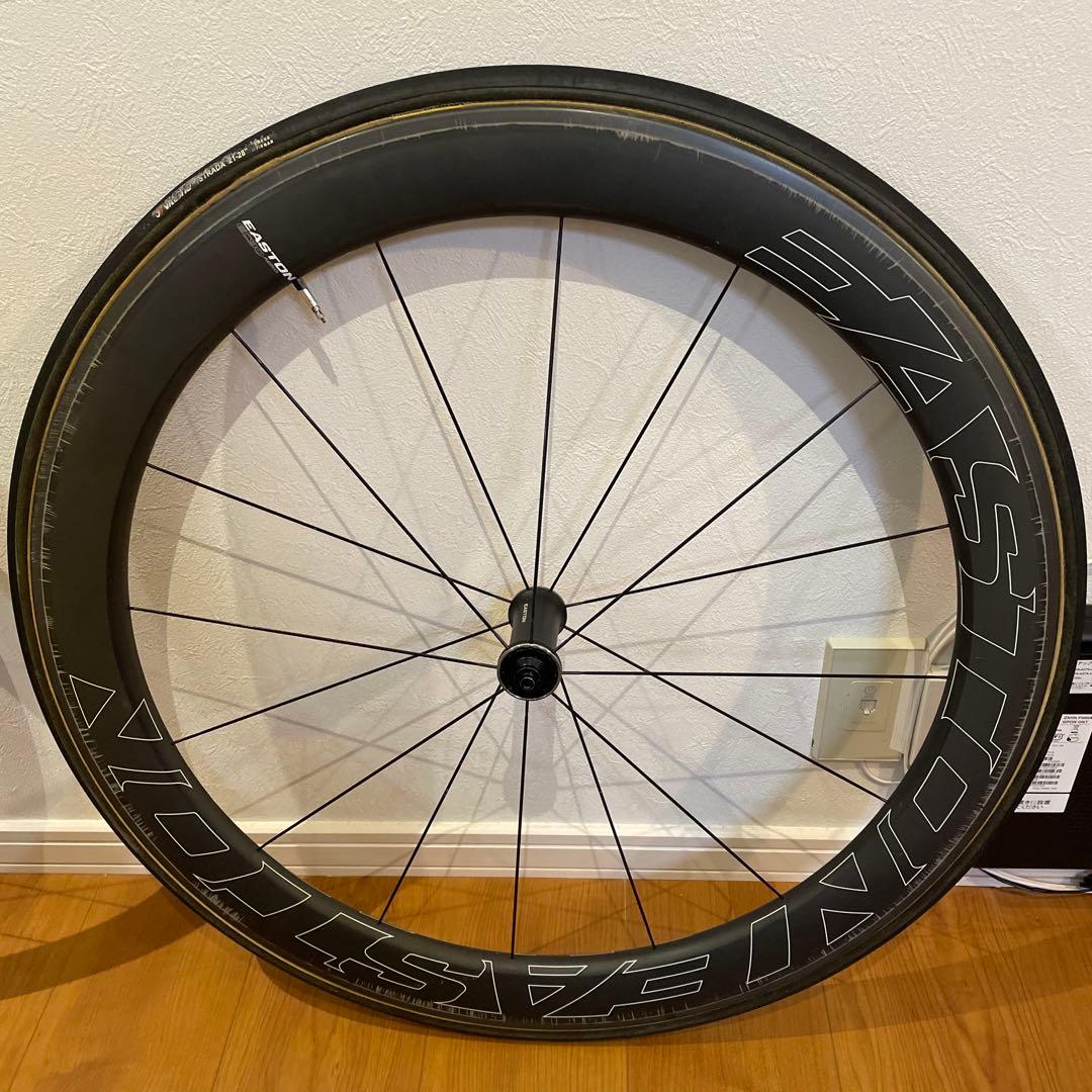 難あり EASTON EC90 AERO チューブラー ホイール シマノフリー