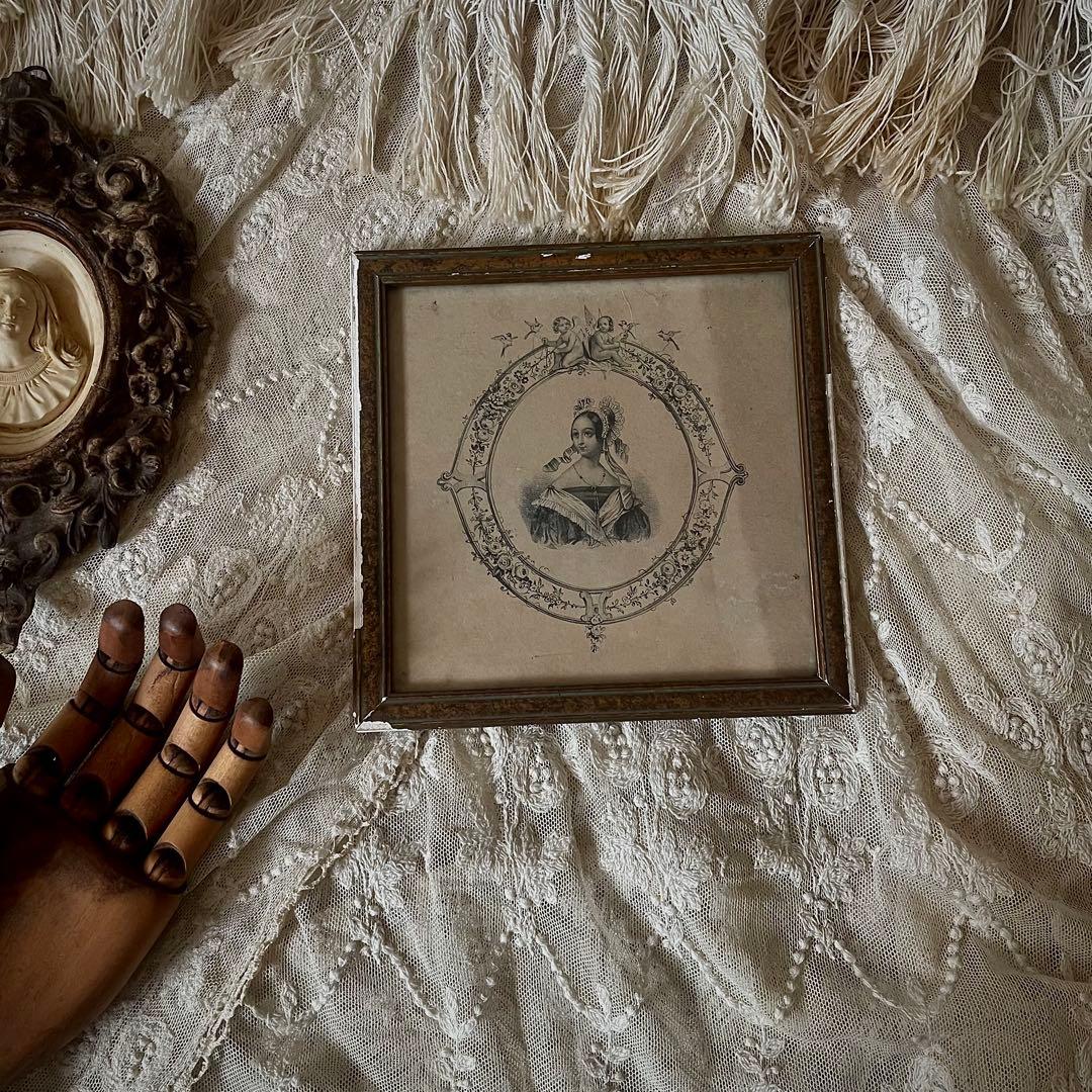 アンティーク女性の肖像画フレーム