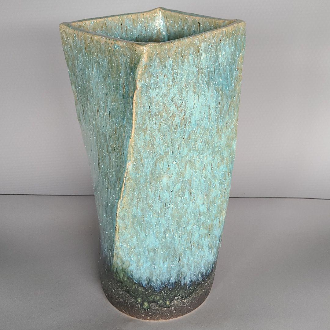 信楽焼 傘立て 緑釉 高さ４７cm