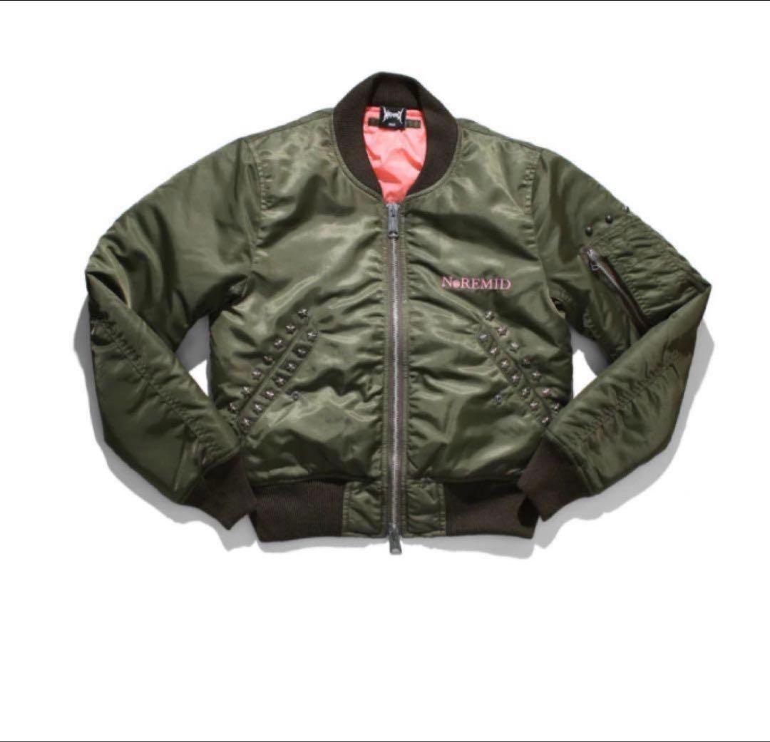 (swagちゃん)NOREMID スタッズ付き MA-1ジャケット