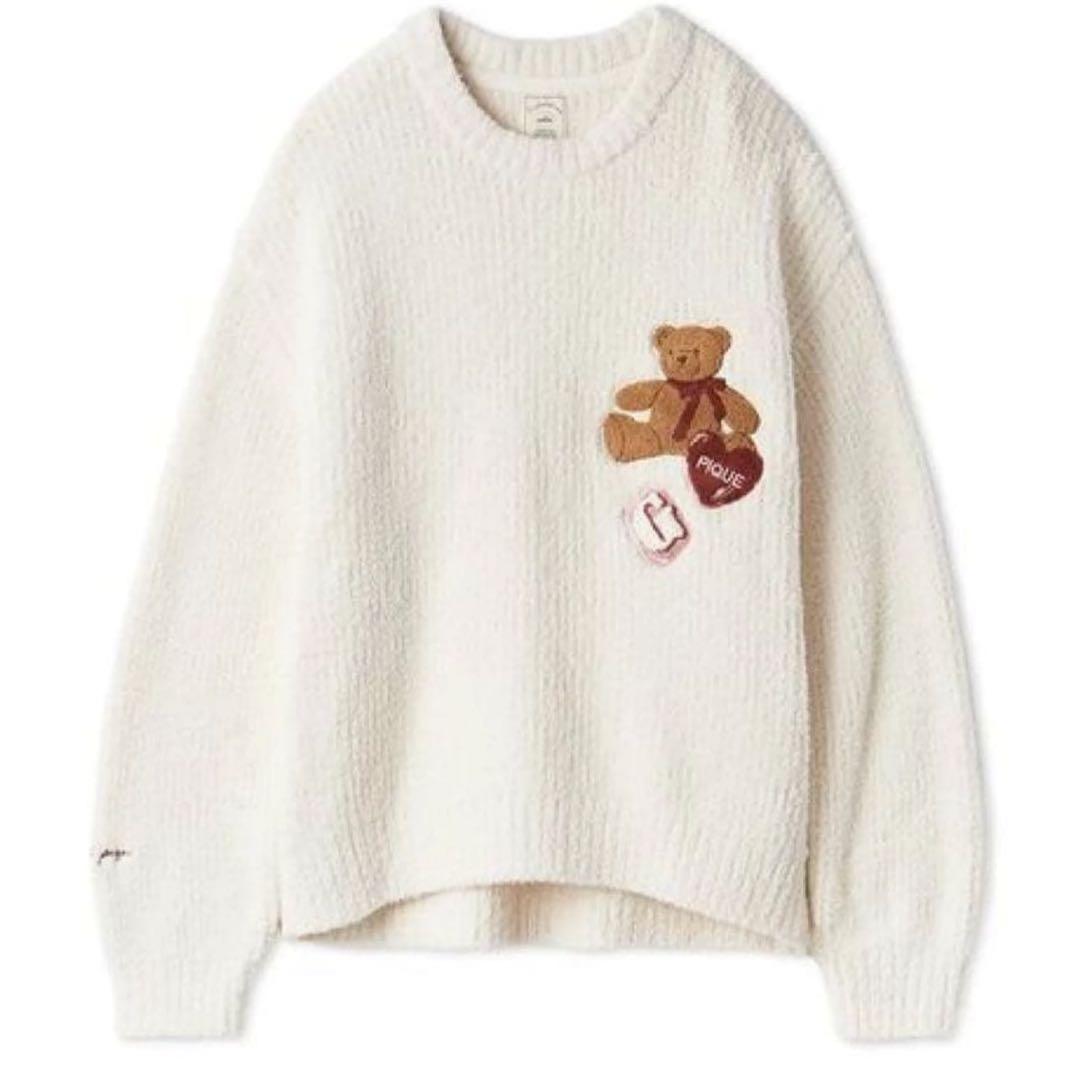 ジェラートピケ♡ベビモコベアさがらプルオーバー＆ロングパンツセット アイボリー