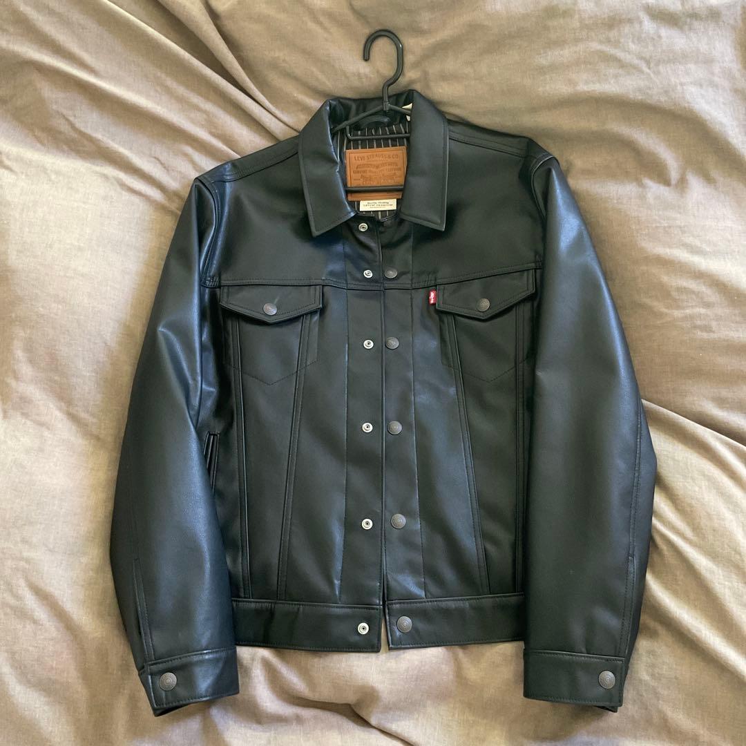 サイズM リーバイス　プレミアム　レザートラッカージャケット　完売品