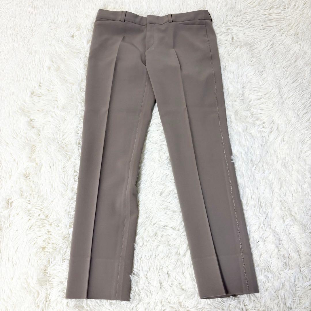 BEIGE, ✨パンツスーツ ノーカラージャケット セットアップ グレージュ 4