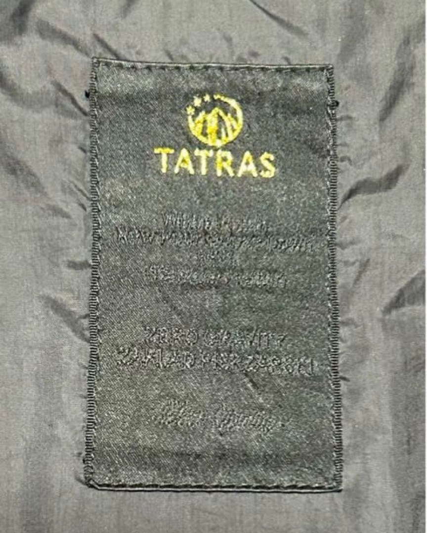 タトラス ダウンベスト　 ラクーンファー　チェック　ブラック　2way