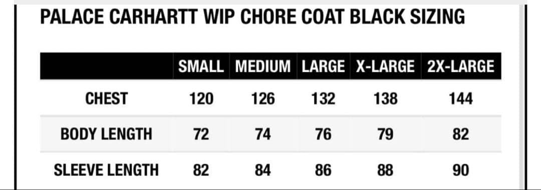 PALACE x Carhartt WIP Chore Coat サイズL