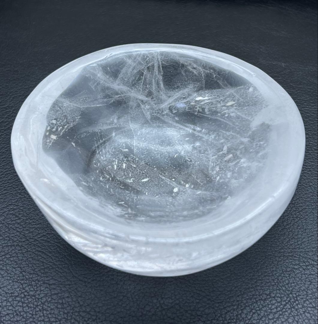 天然水晶　お碗　お皿　手作り　高品質　浄化用水晶細石150g付き　パワーストーン