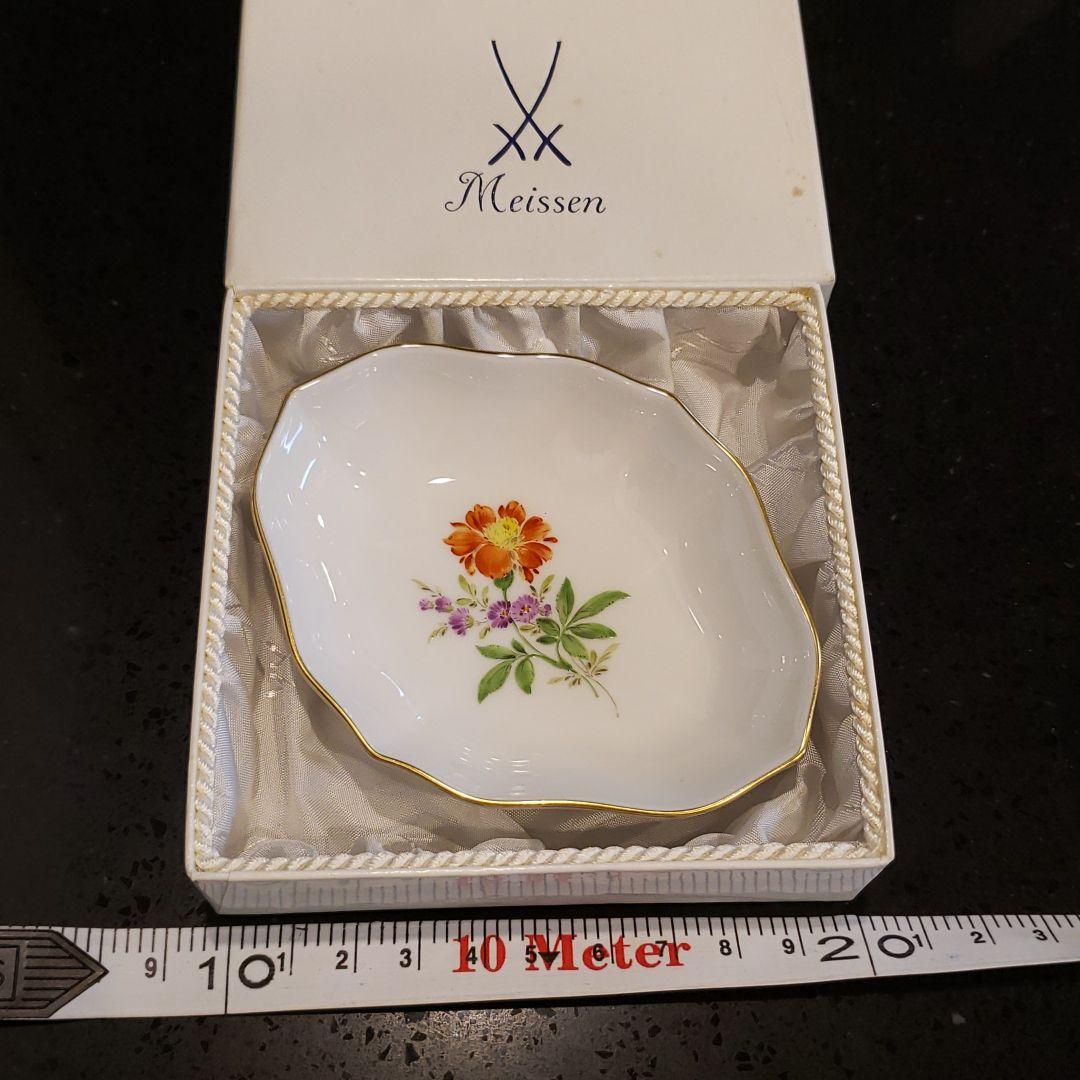 未使用 マイセン フラワー　菱形 小皿 小物入れ