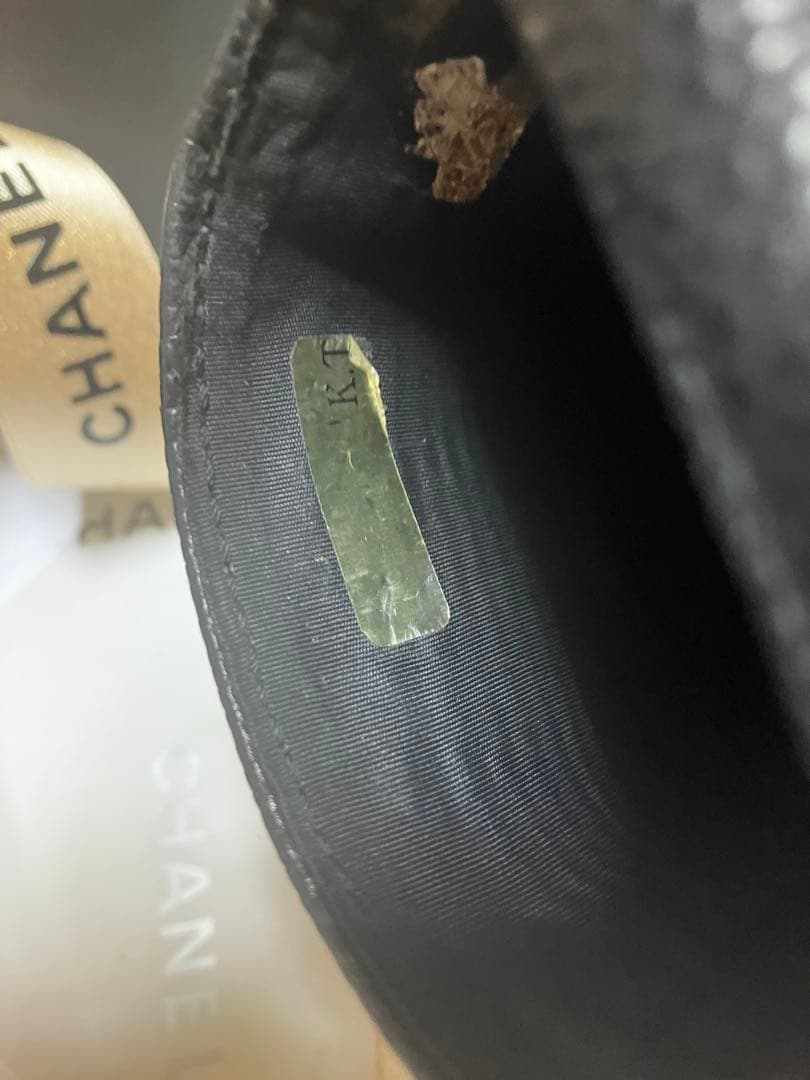 美品CHANEL キャビアスキン シガレットケース ブラック正規品 小物入正規品