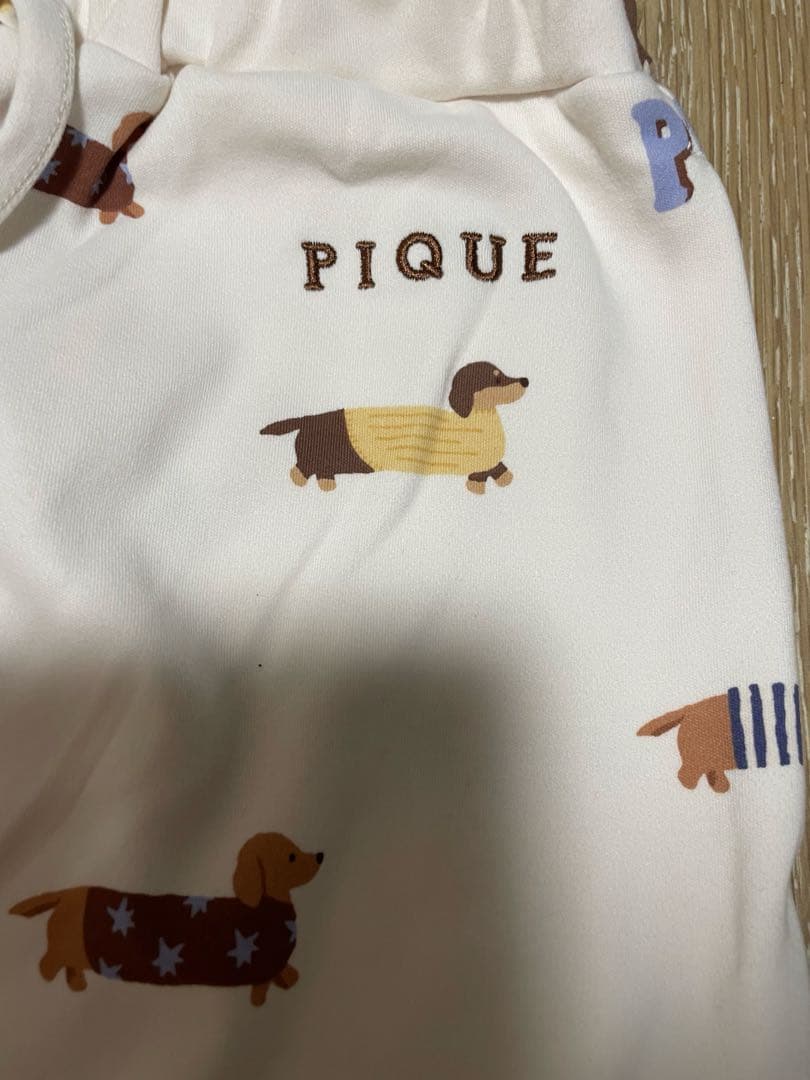 ジェラートピケ ダックスフンド柄ロンＴ&ロングパンツ　セット