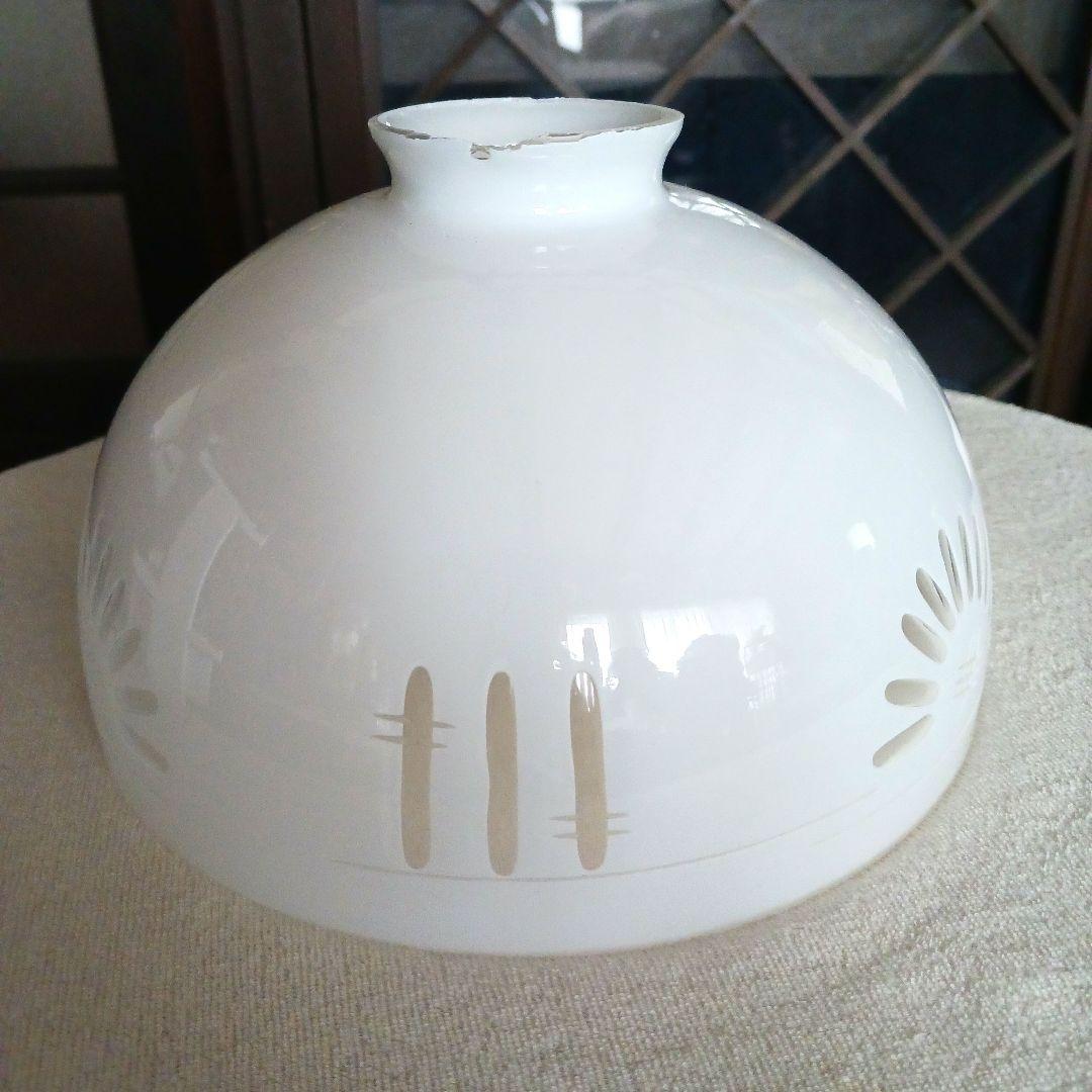 ガラスランプシェード　 アンティーク