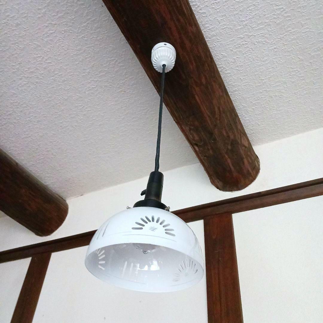 ガラスランプシェード　 アンティーク