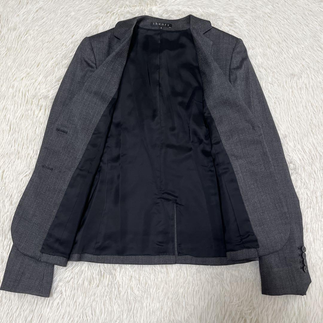 【美品】Theory パンツスーツ　セットアップ　ダークグレー
