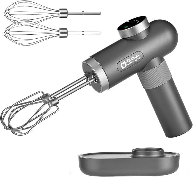 Kitchen in the box コードレス泡立て器 ダークグレー