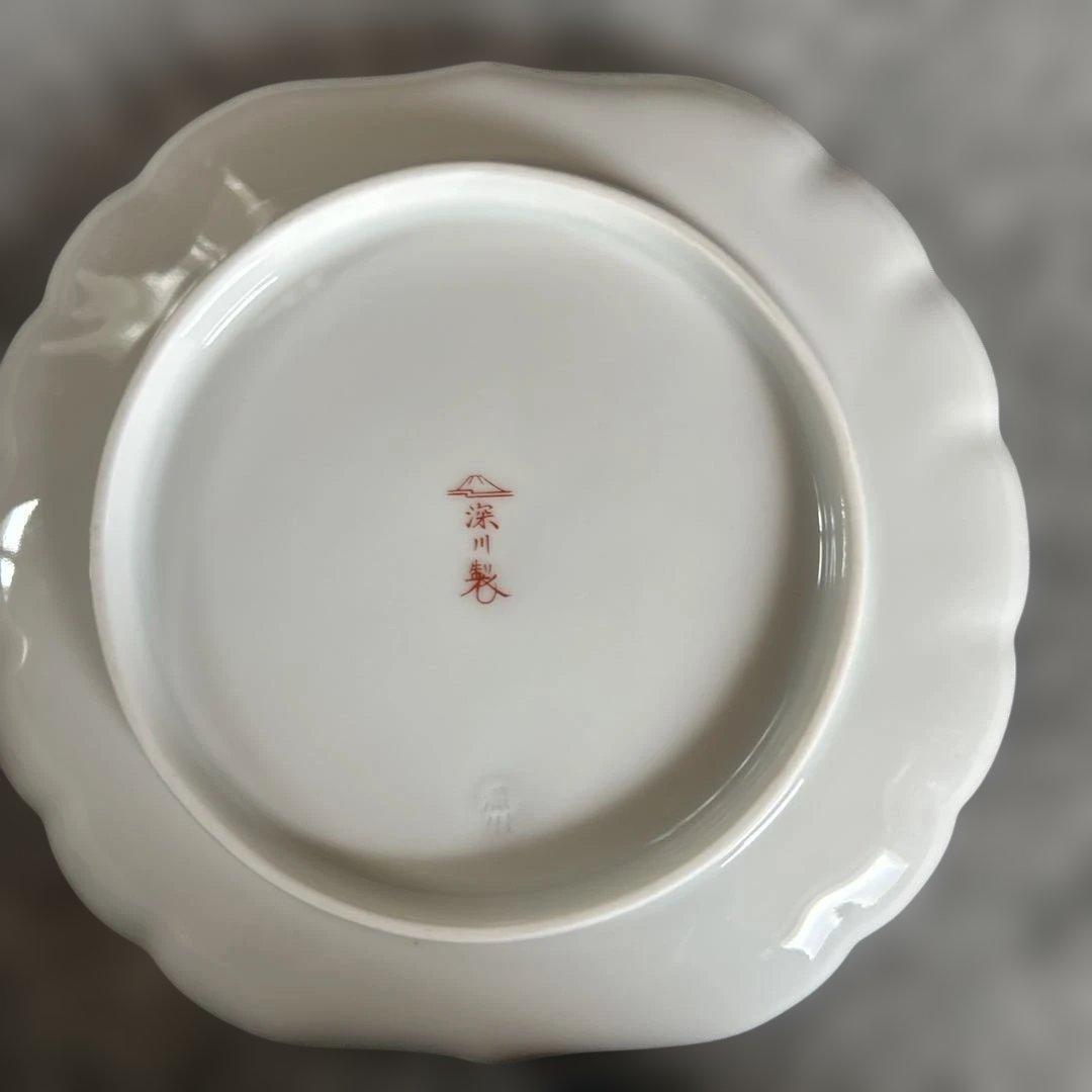 深川製磁ブルーチャイナ新品5枚