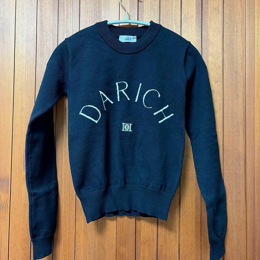 DARCHロゴニットトップス Darich ダーリッチ　ブラック