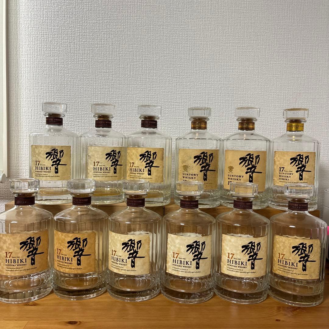 （空瓶）　サントリーウイスキー　響17年　空瓶　12点セット