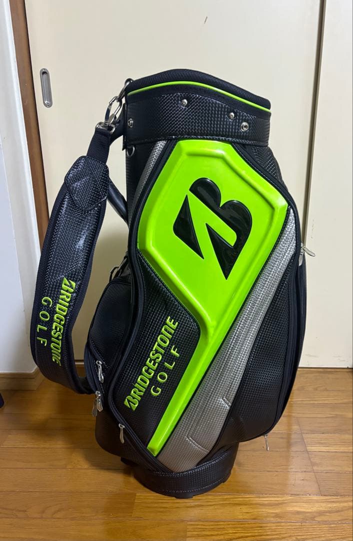 まーぼー　ブリヂストン　キャディバッグ ブラック/グリーン