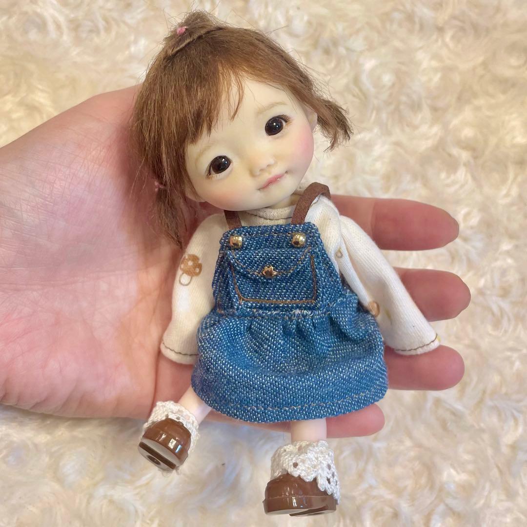 樹脂粘土ドール　もこもこクマフード　女の子