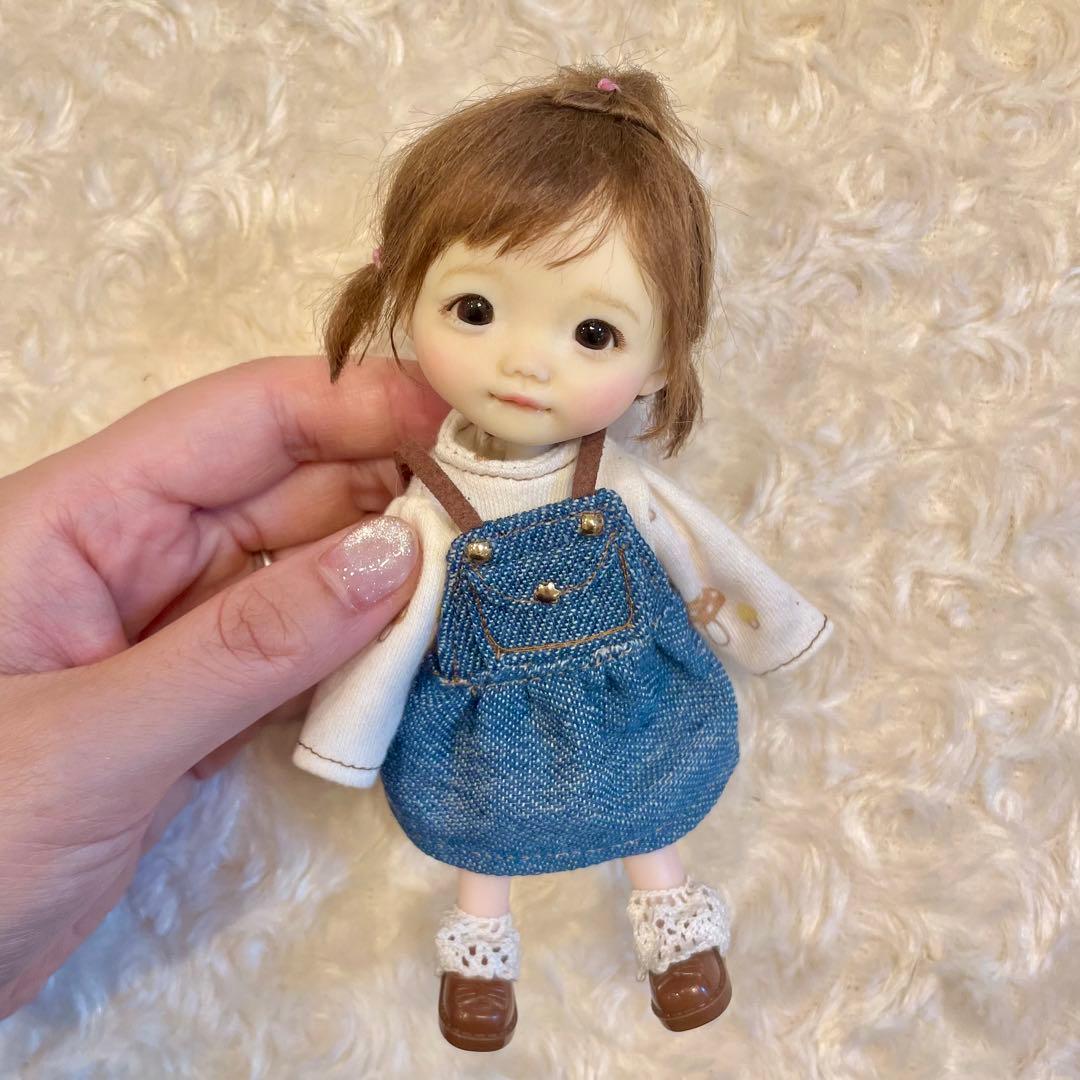 樹脂粘土ドール　もこもこクマフード　女の子