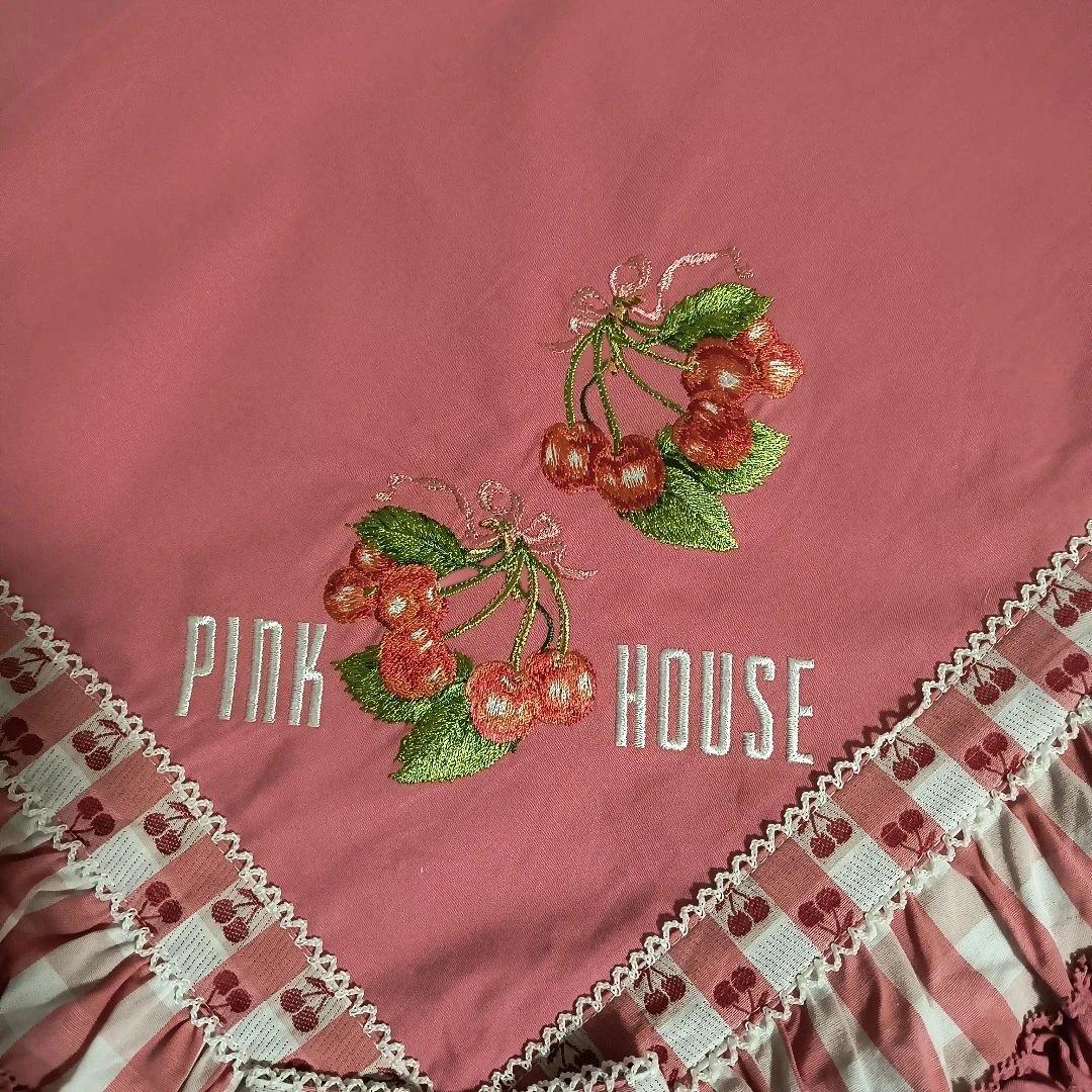 PINK HOUSE チェリー柄ストール120cm✕120cm（未使用に近い）