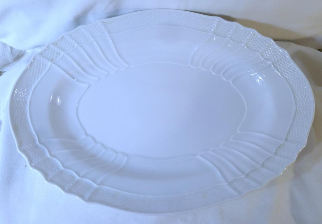 レア！超大型39㎝！【リチャードジノリ】ベッキオホワイトオーバルプレート単品美品