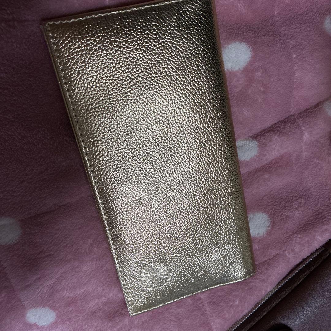 皇居　長財布　ゴールド