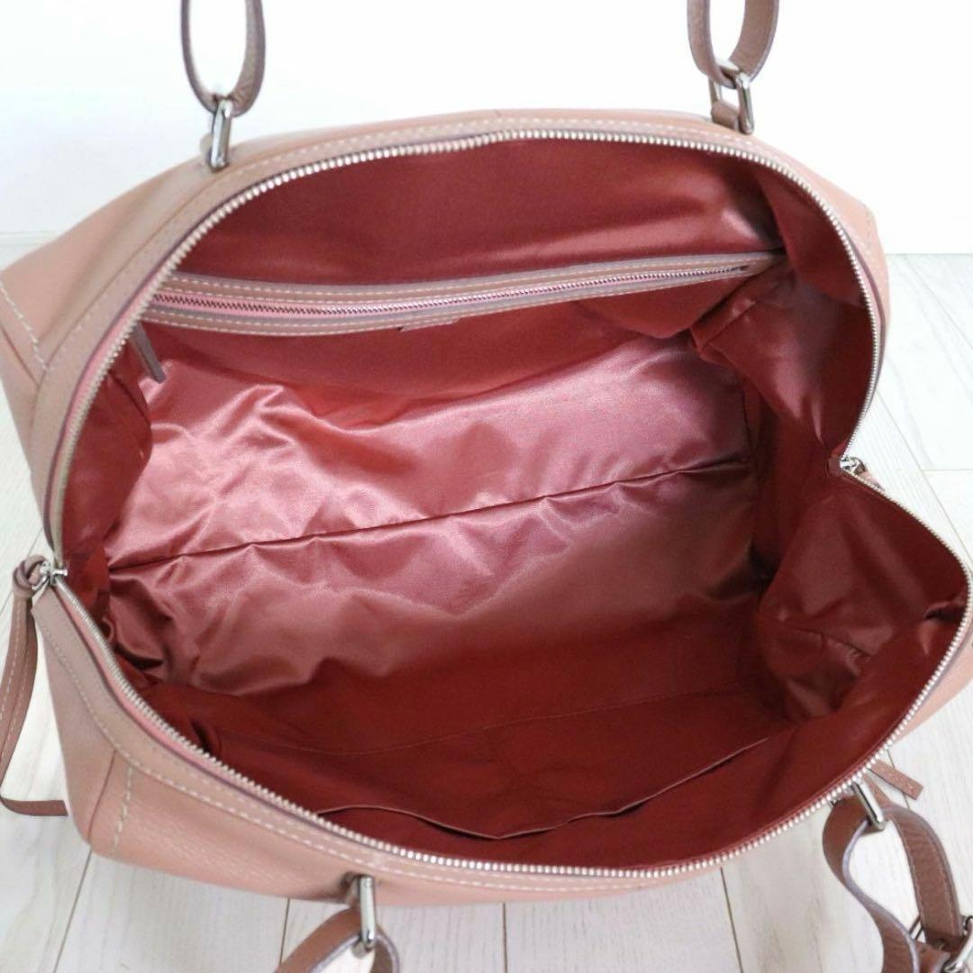 美品 土屋鞄製造所 クラルテ デイトリップ ボストンバッグ フルールピンク