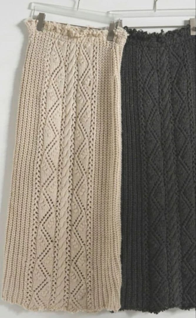 スカート anuke cable knit skirt 38