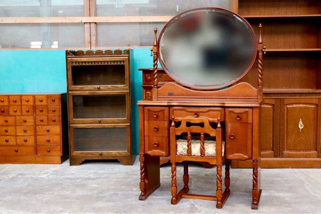 GMIH60A○ドレッサー 鏡台 化粧台 スツール付き 椅子 収納 デスク レ