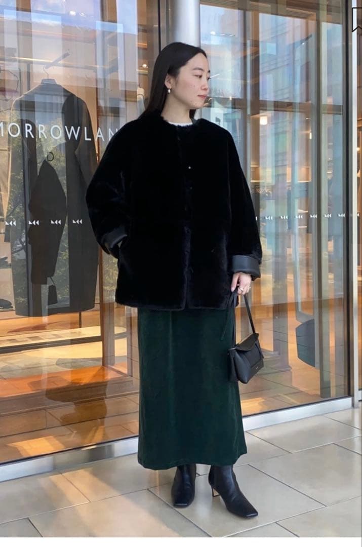 TOMORROWLAND リバーシブルコート(レザー&ファー)