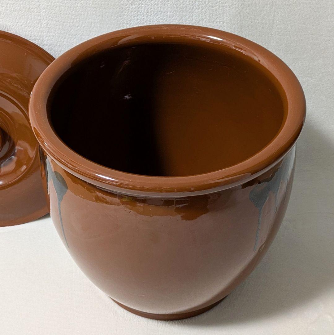 【希少】常滑焼 久松窯 10号 18L 丸壺 蓋付き 漬物 容器 味噌 梅干し