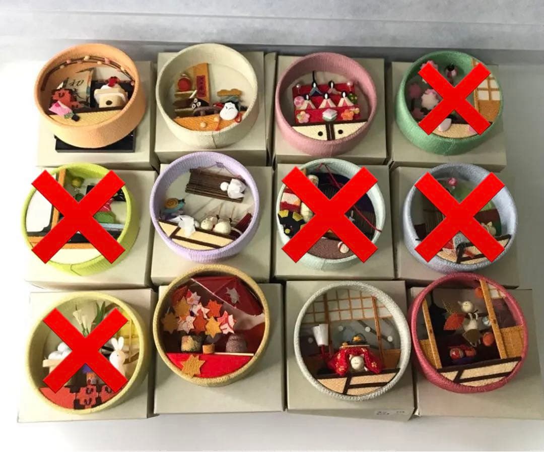 ちりめん細工 和風飾り物 セット　12点　一年中