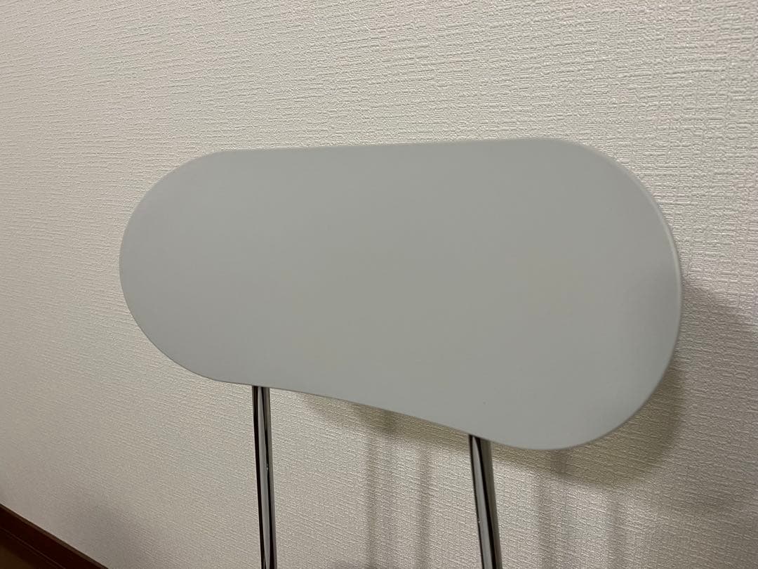無印スチールチェア　ライトグレー