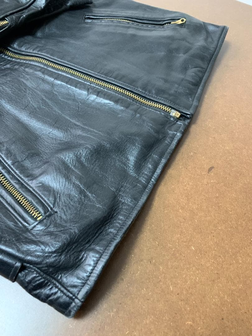 [LOST WORLD] ホースハイド シングルライダース 36 馬革 ブラック