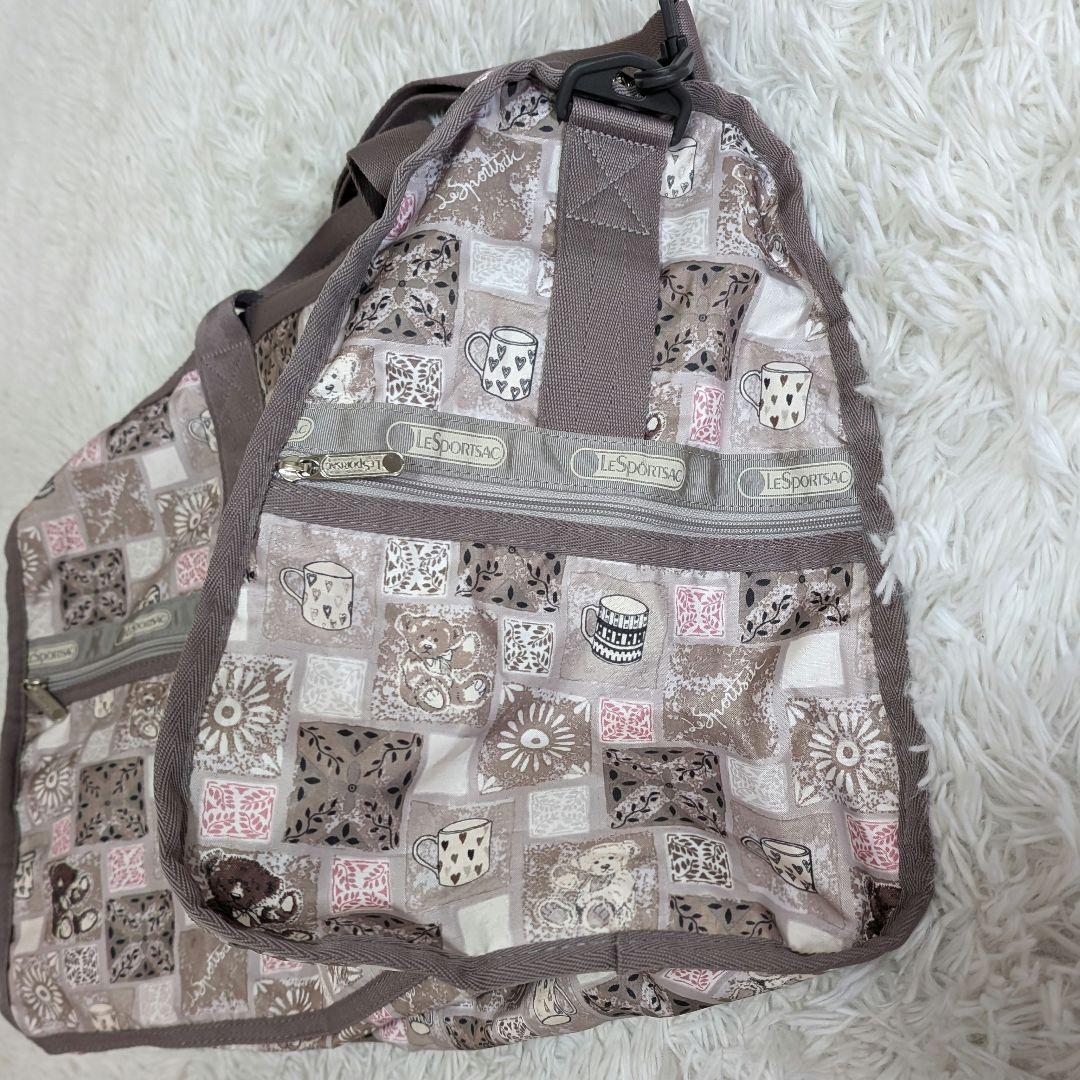 【極美品】レスポートサック ラージ ウィークエンダー　ボストンバッグ テディベア
